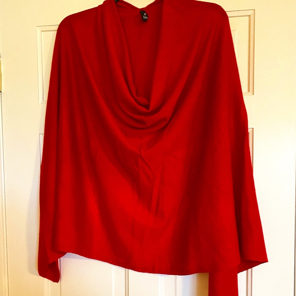 NWT Talbots Poncho Red